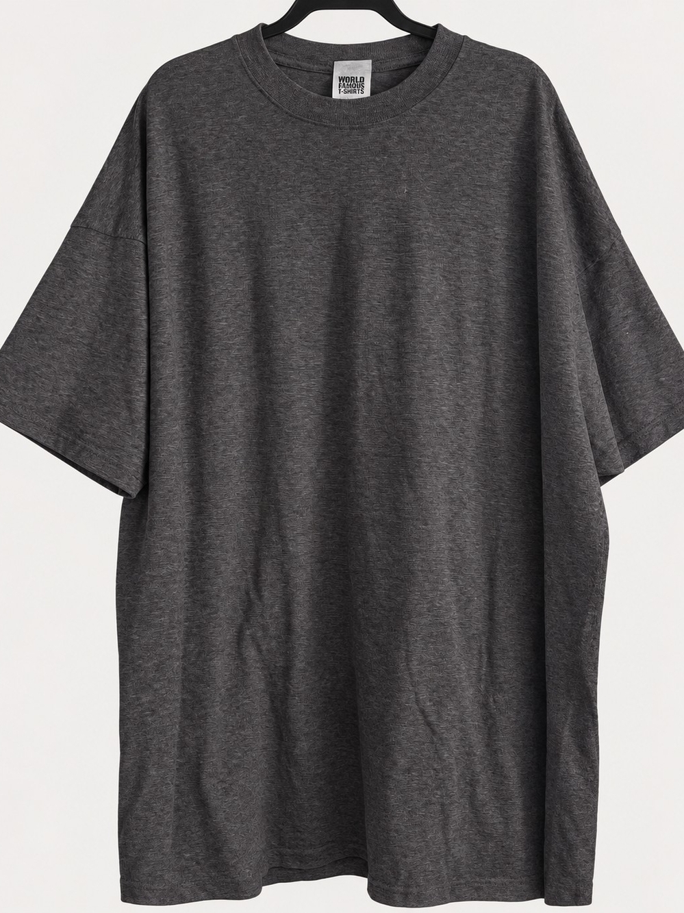 Men's Big & Tall Shaka Wear SuperMAX Heavyweight T-Shirt 5XL Charcoal Gray-EUC